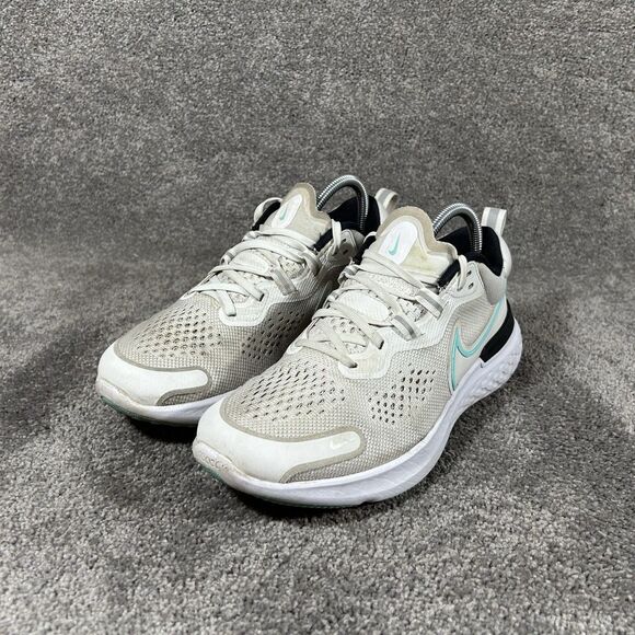 Nike React Miler 2 CW7121-004 Mens Size 7.5 Gray White Teal Running Shoes Used main image 8